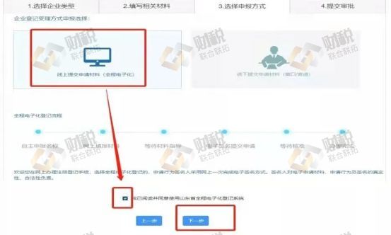 青島公司注銷電子化材料提交